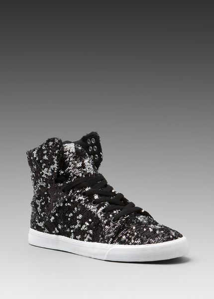 Supra Skytop Kerin Rose in Black (black sequin) - Lyst