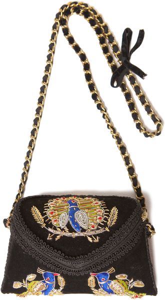 Zara Embroidered Velvet Box Handbag - Lyst