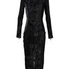 Balmain Devore Velvet Gown in Blue (midnight) - Lyst