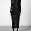 Balmain Devore Velvet Gown in Blue (midnight) - Lyst