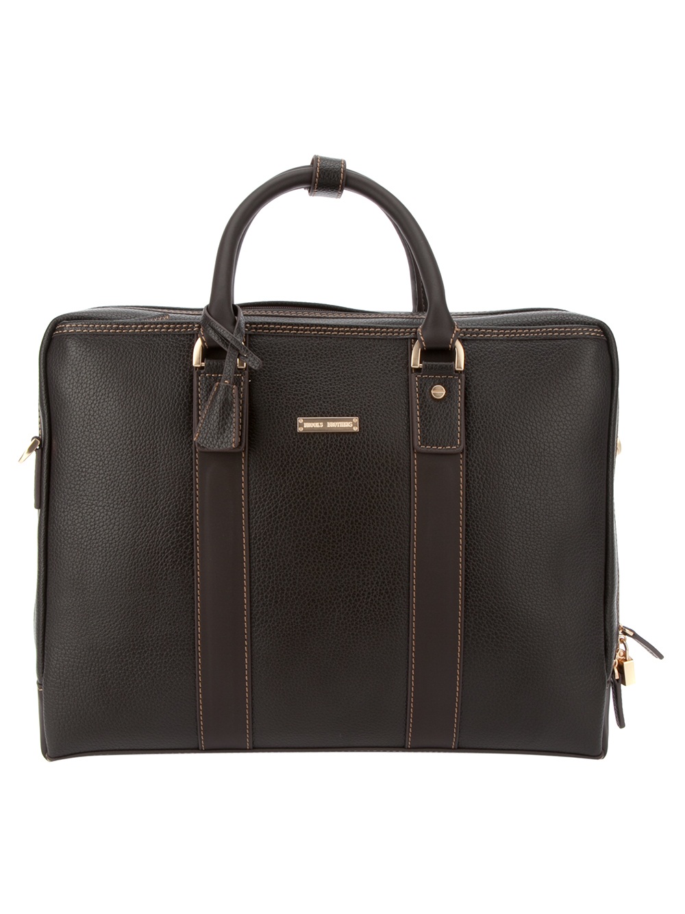 Brooks Brothers Leather Briefcase in Brown for Men Lyst