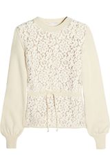 Chloé Florallace and Woolblend Sweater
