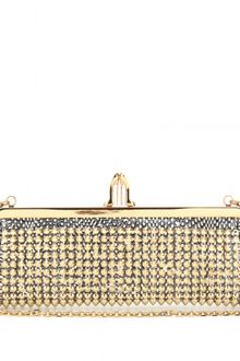 Christian Louboutin Miss Loubi Studded Snake Leather Clutch - Lyst