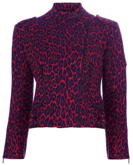 Christopher Kane Biker Jacket in Brown (red) - Lyst