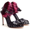 Gianvito Rossi Vernice Feather Timed Patent Leather Sandals in Black - Lyst