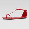 Gucci Dewi Patent Flat Sandal in Red - Lyst