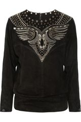 Isabel Marant Ostia Embellished Suede Top
