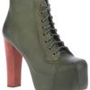 Jeffrey Campbell Laced Up Ankle Boots in Green - Lyst