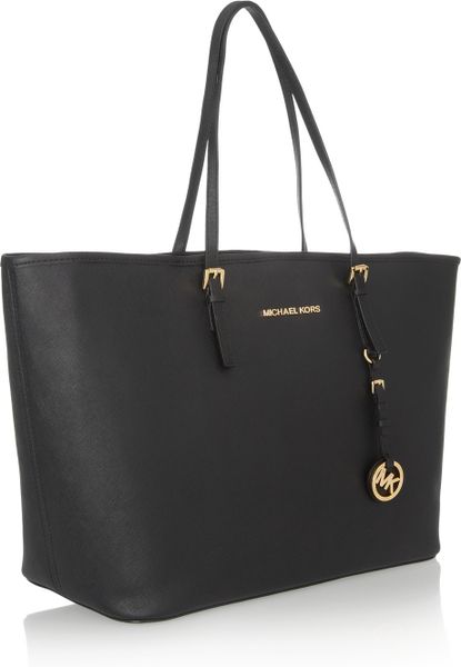 michael michael kors jet set leather medium tote