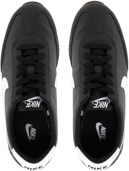 nike black leather trainers