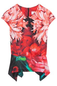 Peter Pilotto Peplum Detail Print Top - Lyst