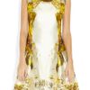 Prabal Gurung Printed Silk and Cotton Blend Sateen Dress in White - Lyst