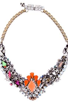 Shourouk Cut Glass Floral Necklace - Lyst