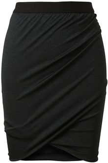 T By Alexander Wang Draped Stretch Jersey Miniskirt - Lyst