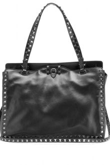 Valentino Rockstud Small Leather Tote - Lyst