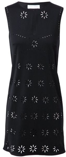 Yasmin Kianfar Laser Cut Stretch Shift Dress - Lyst
