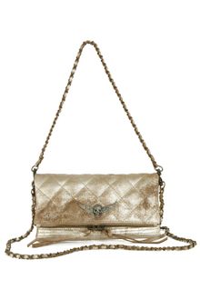 Zadig & Voltaire Clutch Rock Matelasse Gold Deluxe - Lyst