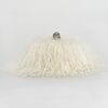 Alexander Mcqueen Mongolian Shearling Skullclasp Clutch Bag in White (white ivory) - Lyst