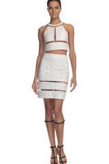 Alexander Wang Glow Thread Leather Pencil Skirt