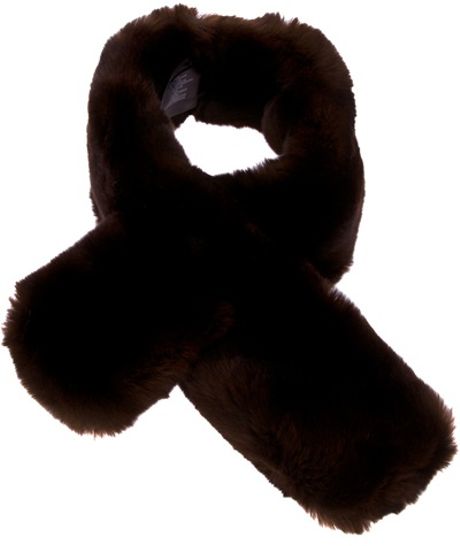 Burberry Prorsum Rabbit Loop Scarf in Brown - Lyst