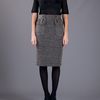 Burberry Prorsum Tweed Pencil Skirt in Brown - Lyst