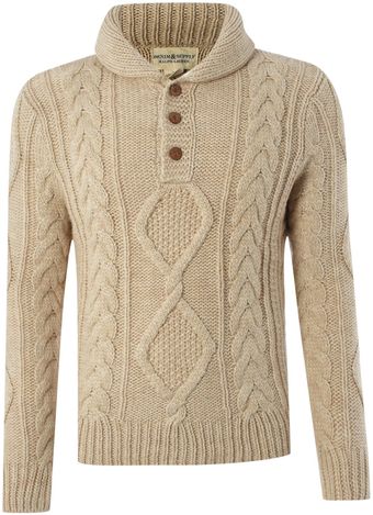 Denim And Supply Ralph Lauren Three Button Neck Knitwear - Lyst