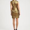 Diane Von Furstenberg Delian Metallic Peplum Dress in Gold - Lyst