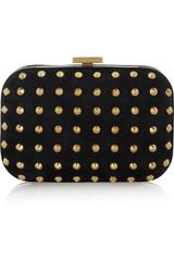 Gucci Studded Suede Mini Box Clutch
