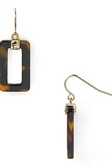 Lauren by Ralph Lauren Tortoise Treasure Drop Earrings - Lyst