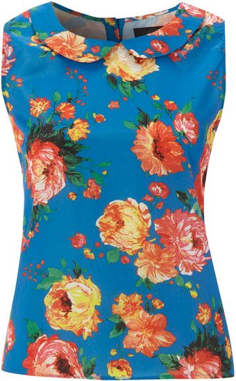 Madam Rage Button Back Collar Top - Lyst