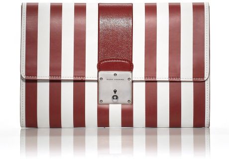 Marc Jacobs Ss The Prisoners Skunk Clutch in Red in White (red stripe) - Lyst
