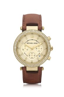 Michael Kors Midsize Parker Chronograph Glitz Watch - Lyst