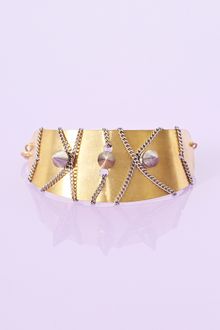 Nasty Gal Chained Spike Bracelet - Lyst