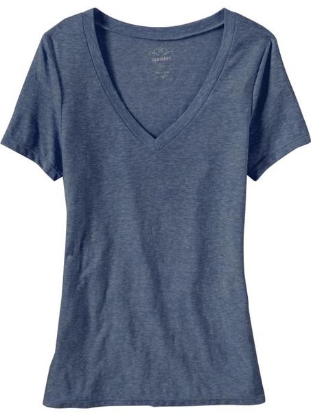 Old Navy Vintage Style V-Neck Tee in Blue | Lyst