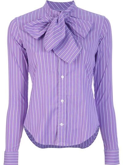 Lyst Ralph Lauren Blue Label Pussy Bow Blouse In Purple