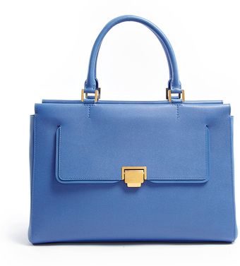 Smythson Nile Blue W1 East West Tote - Lyst