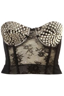 Topshop Studded Cup Lace Bralet - Lyst