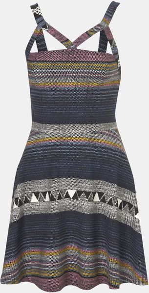 Topshop Baja Harness Dress in Multicolor (blue/ multi) - Lyst