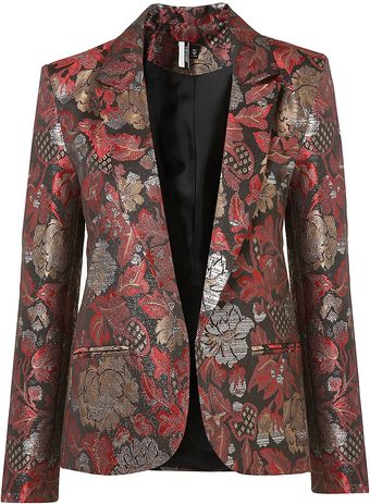 Topshop Chinoiserie Jacquard Blazer - Lyst