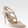 Valentino Patent Leather Rockstud Slingback Pumps in Beige (blush) - Lyst