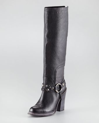 Vera Wang Kenya Harness Leather Knee Boot - Lyst