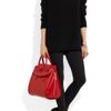 Alexander Mcqueen Heroine Large Polished Leather Tote in Red - Lyst