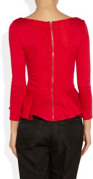 peplum red top