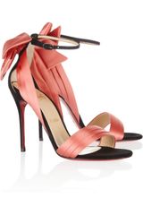 Christian Louboutin Vampanodo 100 Suede and Sateen Sandals