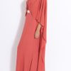 Elie Saab Cape Style Georgette Gown in Red (gold) - Lyst