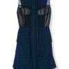 Jason Wu Ss Tiered Combo Button Front Sleeveless Dress in Blue (navy/black) - Lyst
