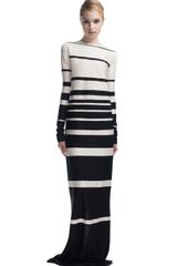 Marc Jacobs Ss Panelled Stripe Silk Jersey Dress