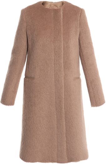 Max Mara Tundra Collarless Alpaca Coat - Lyst