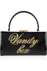 Moschino Cheap & Chic Vanity Box Patent Leather Clutch
