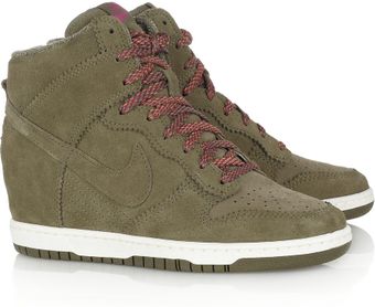 Nike Dunk Sky Hi Suede Wedge Sneakers - Lyst